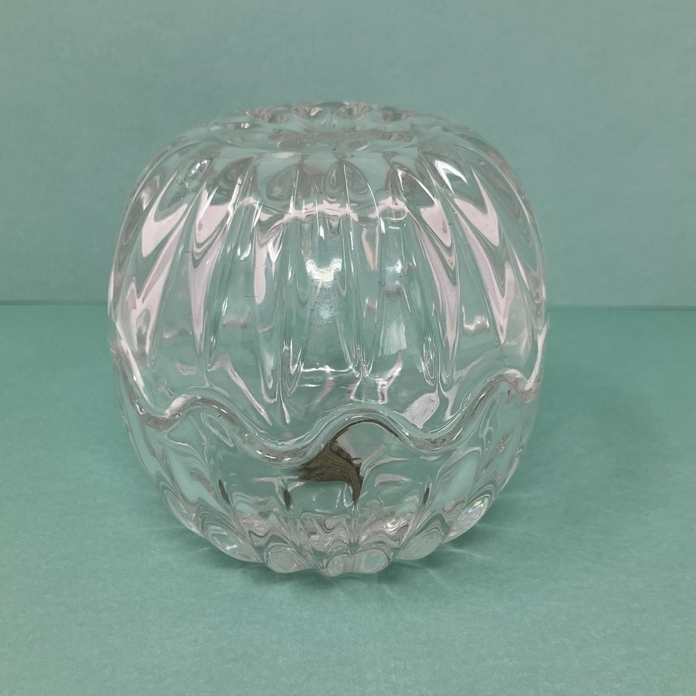 Vintage Kristal Zajecar 24% Lead Crystal Covered Powder Jar Candy Dish Box